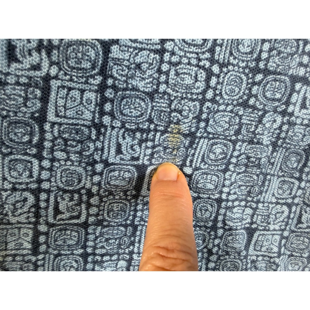 L.L. Bean Casco Bay Polo Mens Medium Blue Geometric Print Good Vintage 296549 - Picture 10 of 10